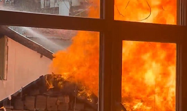 Şişli'de gecekondu alev alev yandı