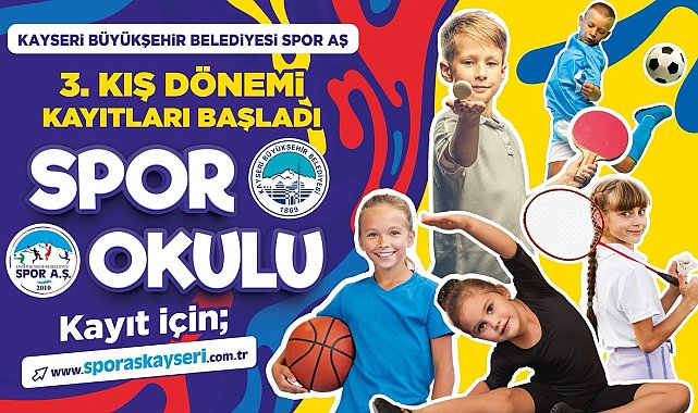 Spor A.Ş. 3'üncü Kış Dönemi Spor Okulları kayıtlarını başlattı