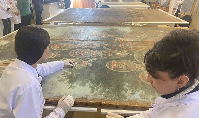 Sultan 1. Abdülhamid dönemi ait 'soyağacı' tablosu restore ediliyor