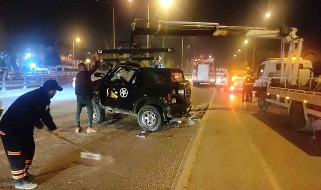 Takla atan araçtan burnu bile kanamadan çıktı