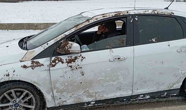 Tarlaya uçan araçtan sağ kurtuldular
