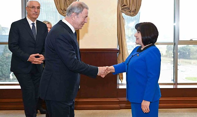 TBMM Milli Savunma Komisyonu Başkanı Akar, Azerbaycan Milli Meclis Başkanı Gafarova ile görüştü