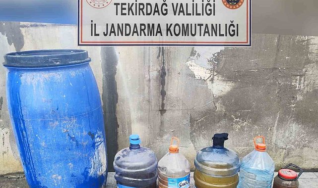 Tekirdağ&#039;da 120 litre sahte alkol ele geçirildi