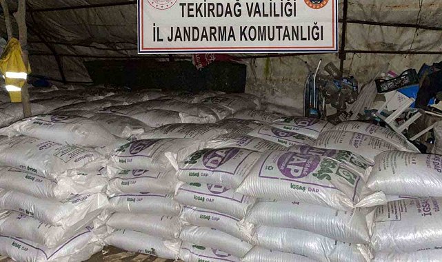 Tekirdağ'da 17 ton sahte gübre ele geçirildi