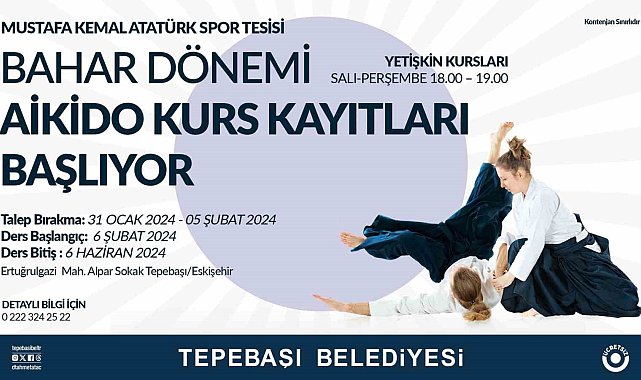 Tepebaşında bahar dönemi aikido kurs kayıtları başlıyor