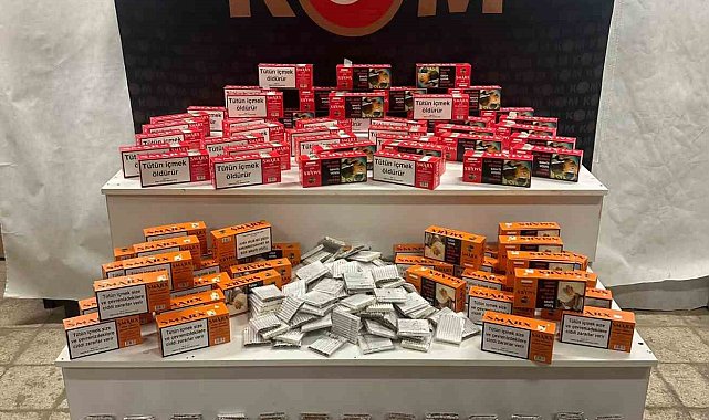Tütüncüde satılan sarılmış sigaralara ve makaronlara el konuldu