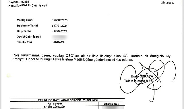 Uzaydan milli çağrı işareti ile Yozgat ve Elazığ'a iletişim