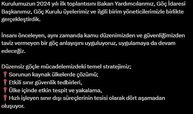 Yılın ilk 'Göç Kurulu' toplantısı gerçekleştirildi