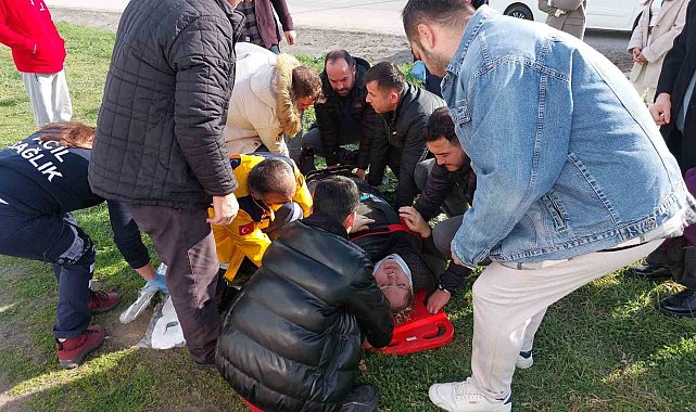 Yoldan çıkan araç su kanalından karşıya geçti: 2 yaralı
