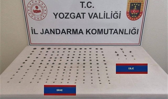 Yozgat'ta Roma dönemine ait 156 sikke ve 10 obje ele geçirildi