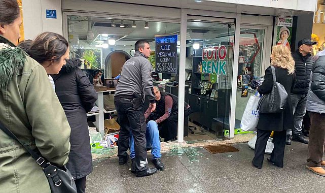 Zonguldak'ta bir kişi yaslandığı işyerinin camı patlayınca yaralandı