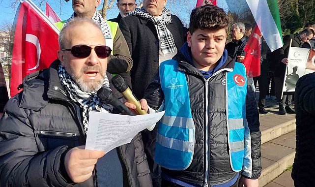 Zonguldak'ta teröre tepki, Gazze'ye destek yürüyüşü düzenlendi