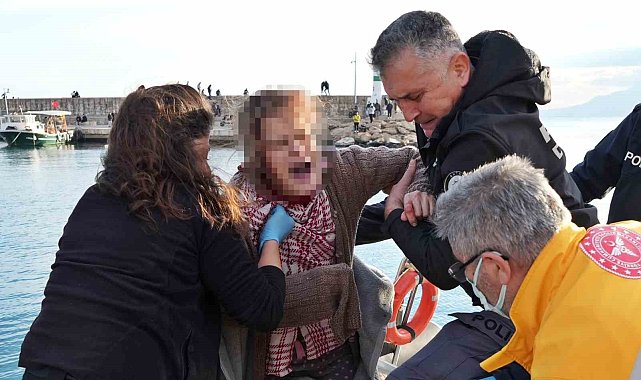 20 metrelik falezlerden düşen genç kadının çığlıkları limanı inletti