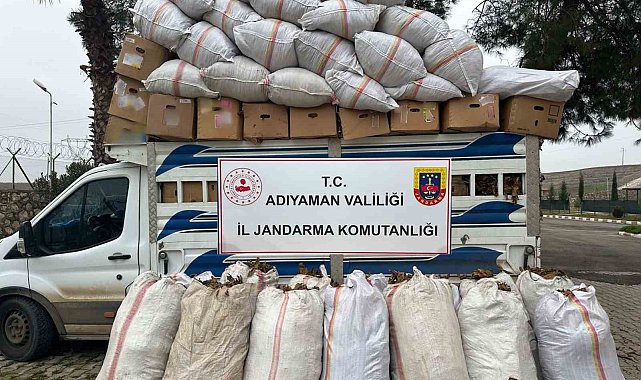 Adıyaman'da kaçak tütün yakalandı