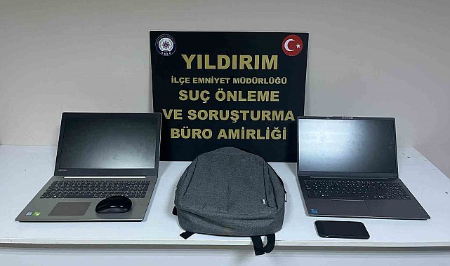 Ağaca çıkan maymun değil hırsız... Çıktığı ağaçta polise el salladı