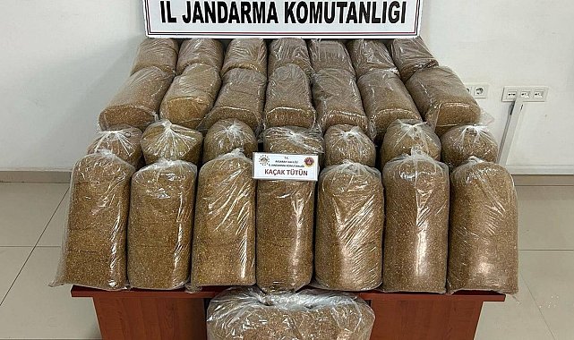 Aksaray'da durdurulan yolcu otobüsünde 168 kilo kaçak tütün ele geçirildi