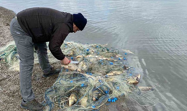 Alaca'da bin 700 kaçak ağ yakalandı
