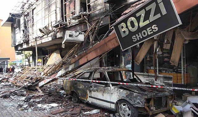 Alanya'da iş merkezindeki yangın 5 dükkan ve 1 araç kullanılamaz hale getirdi