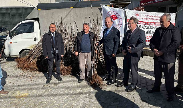 Altıparmak kiraz projesi fidan dağıtımı yapıldı
