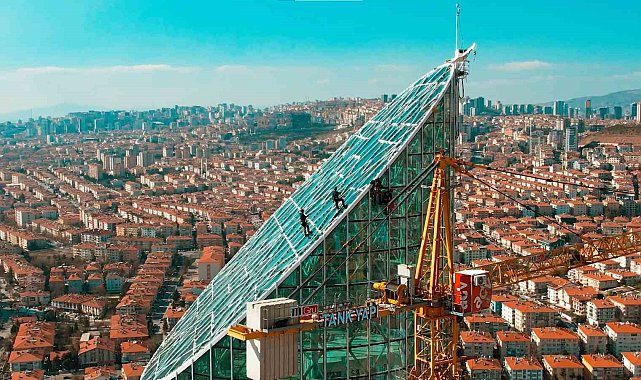 Ankara'nın 'örümcek adamları' havadan görüntülendi