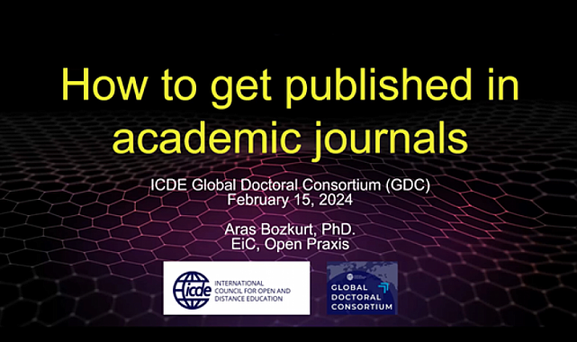AÖF akademisyeni ICDE Global Doktora Konsorsiyumu'nda akademik yayıncılık sürecini anlattı