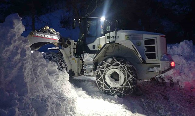 Artvin'de ekiplerin karla mücadelesi sürüyor