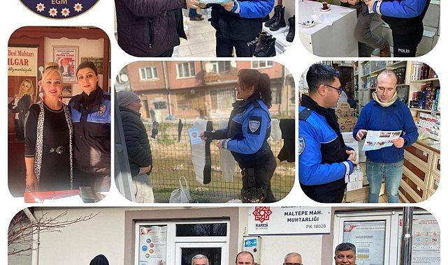 Balıkesir'de polis ekipleri vatandaşları hem bilgilendirdi, hem bilinçlendirdi