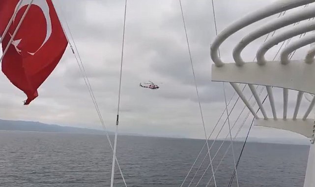 Batan geminin kayıp mürettebatını arama çalışmaları havadan görüntülendi