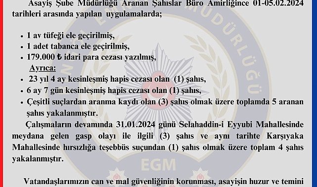 Bingöl'de aranan 5 şahıs yakalandı