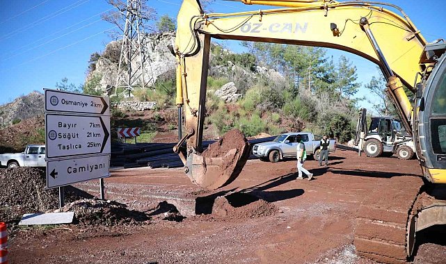 Bozburun içme suyu hattının 10 Kilometresi tamamlandı