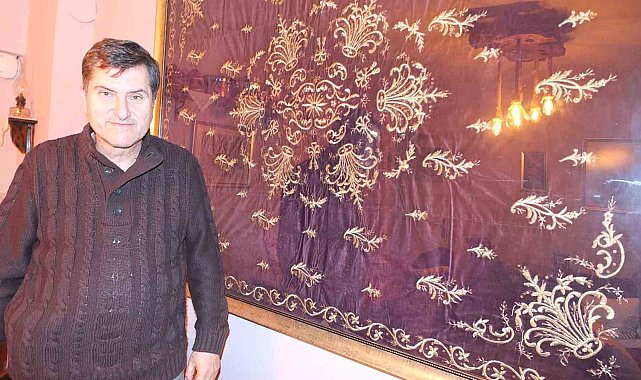 Burhaniye'de 150 yıllık yorgan mekana dekor oldu