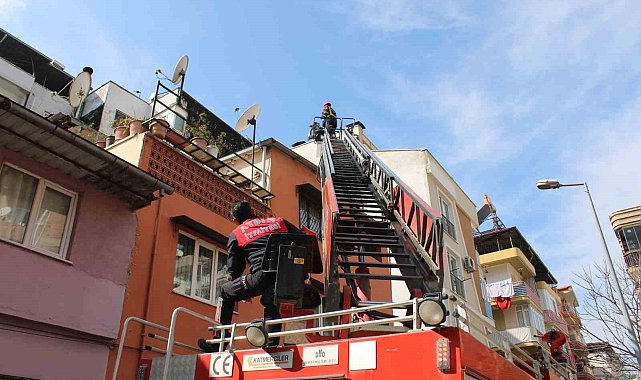 Çatıdaki kedi dördüncü ihbarda da bulunamadı