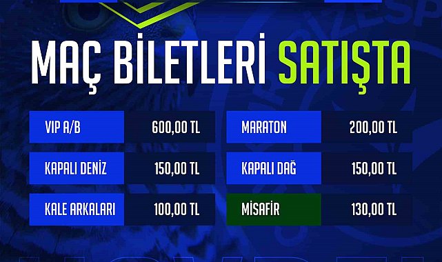 Çaykur Rizespor-Kayserispor maçının biletleri satışa çıktı