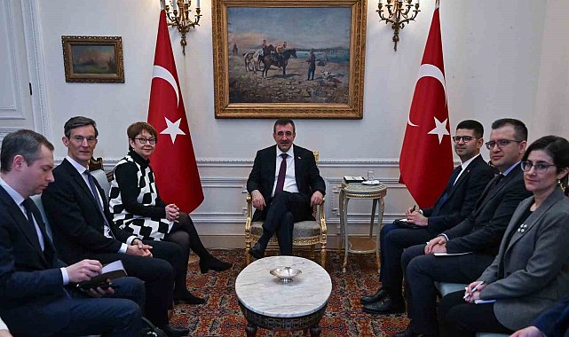 Cumhurbaşkanı Yardımcısı Yılmaz, EBRD Başkanı Renaud-Basso ile görüştü