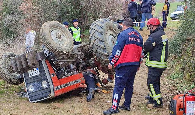Devrilen traktörünün altında hayatını kaybetti