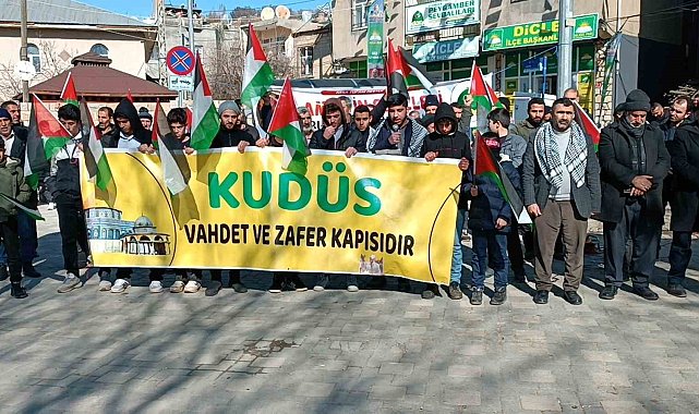 Dicle ilçesinde Filistin'e destek açıklaması