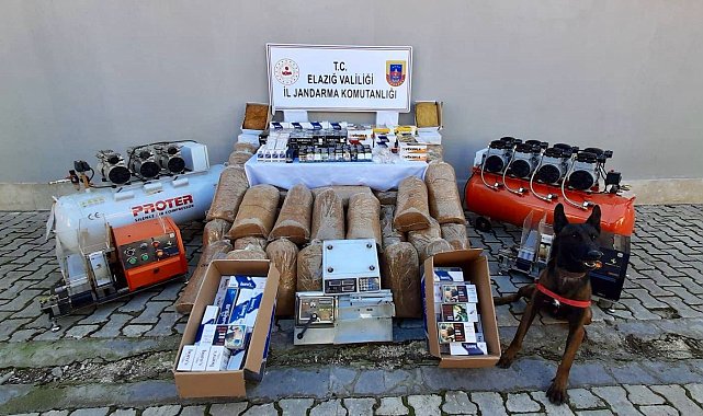 Elazığ'da kaçak 47 bin makaron ve 340 kilo tütün ele geçirildi