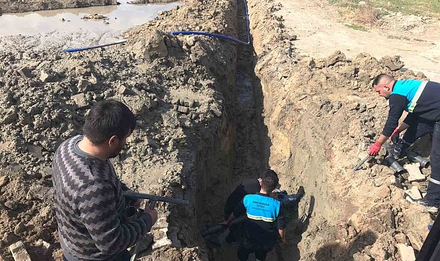 Eldelek Mahallesi'ne içme suyu hattı döşendi