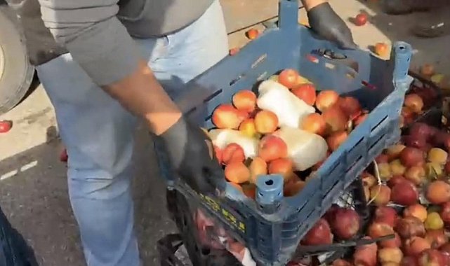 Elma kasalarının içinden 40 milyon TL'lik uyuşturucu çıktı