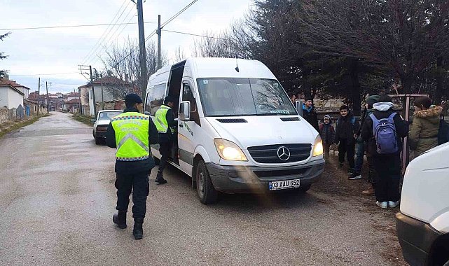 Emirdağ'da servis araçlarına yönelik denetim
