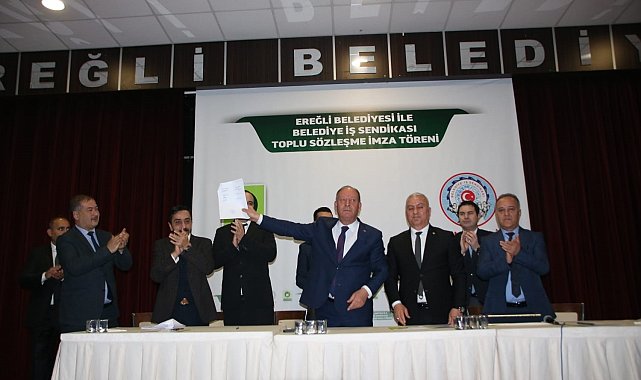 Ereğli Belediyesi ile Belediye İş Sendikası toplu sözleşme imza töreni