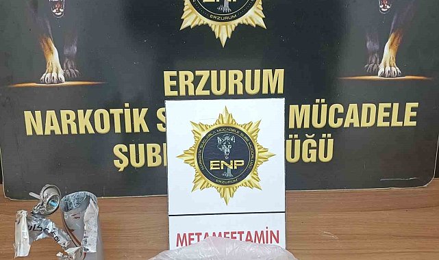 Erzurum'da 343 gram metamfetami yakalandı