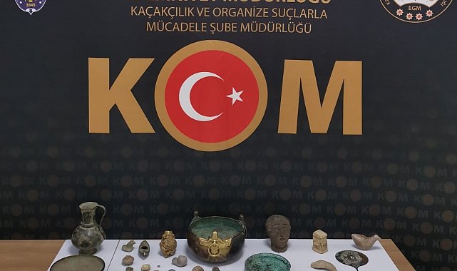 Erzurum'da tarihi eser operasyonu: 182 adet tarihi eser ele geçirildi