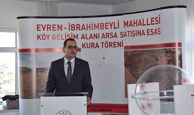 Evren Kaymakamı Kınacı, arsa satış kura törenine katıldı
