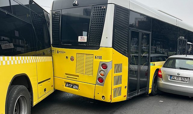 Eyüpsultan'da 2 İETT Otobüsü kazaya karıştı