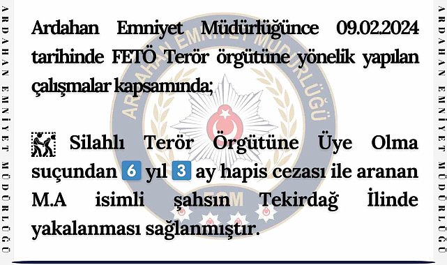 Firari hükümlü FETÖ üyesi Tekirdağ'da yakalandı