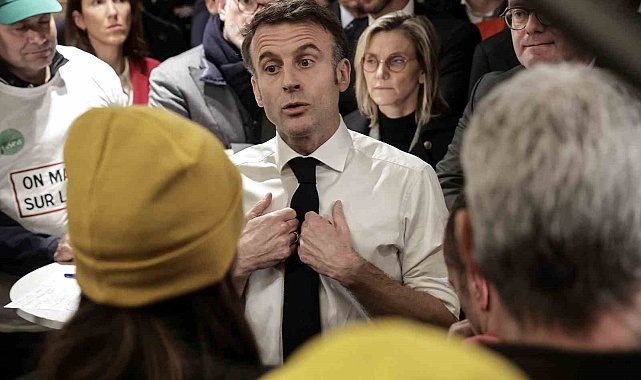 Fransız çiftçiler Macron'un katıldığı tarım fuarını bastı