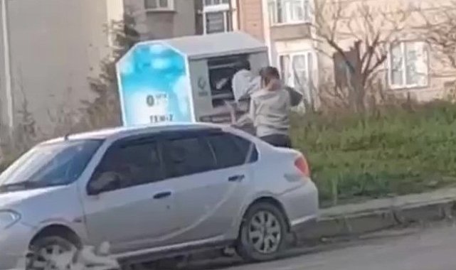 Giysi kumbarasından çocuk çıktı