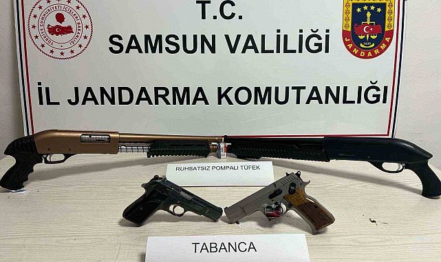 Havaya ateş açan şahıslar tabanca ve tüfeklerle yakalandı