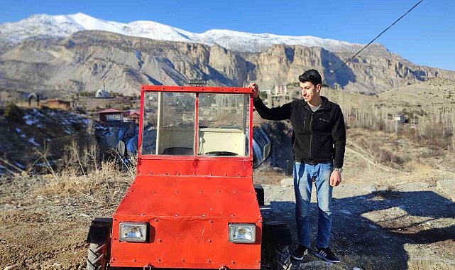 Hayali olan aracı kendi elleriyle yaptı